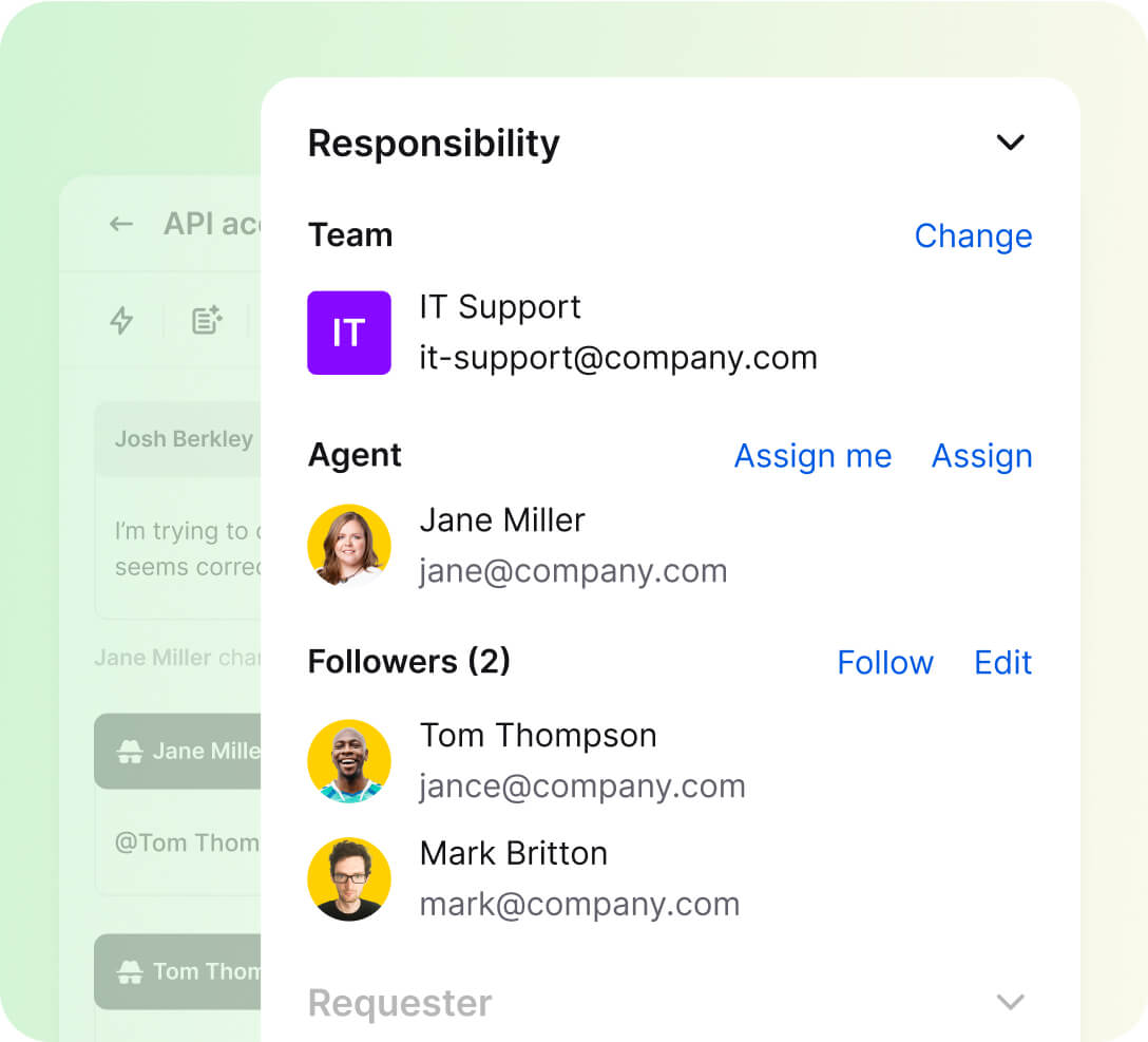 Assigning tickets in HelpDesk