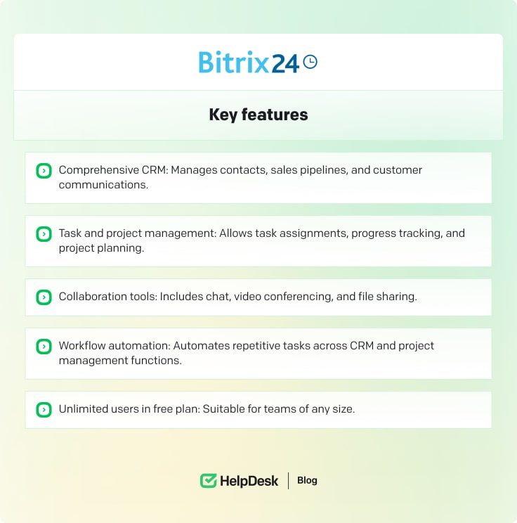 Bitrix24 key features