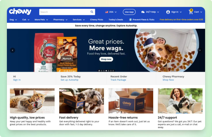 Chewy website