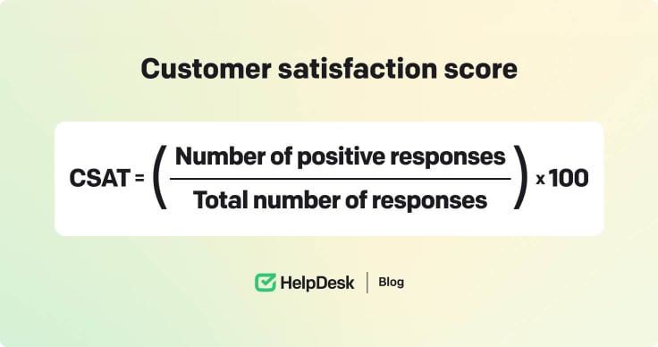 Customer satisfaction score calculator