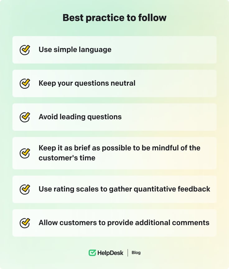 Customer experience surveys best practice