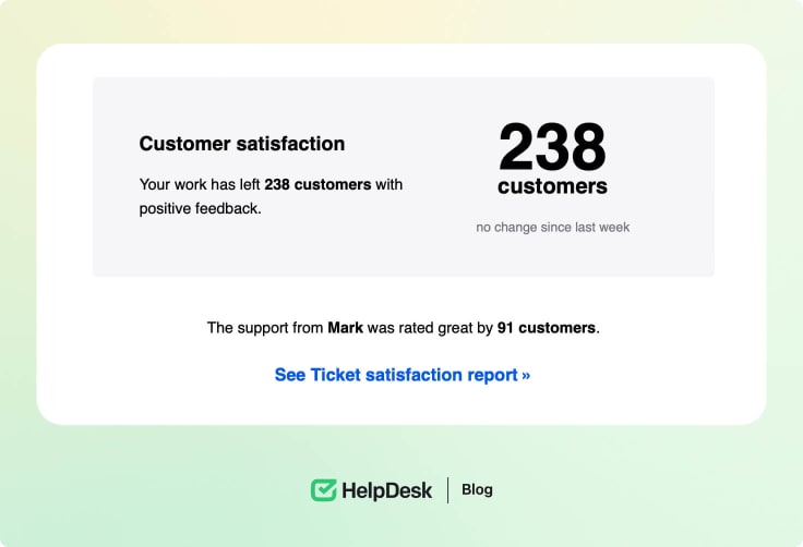 Customer feedback