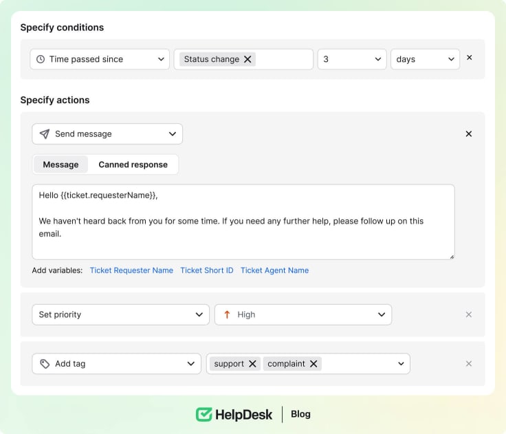 HelpDesk automation