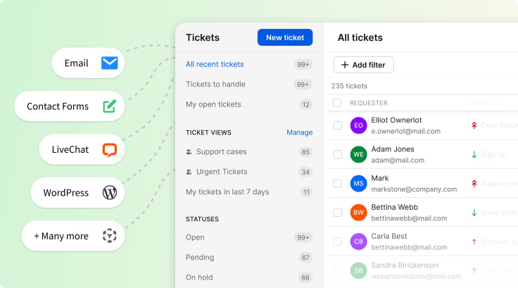 HelpDesk interface 