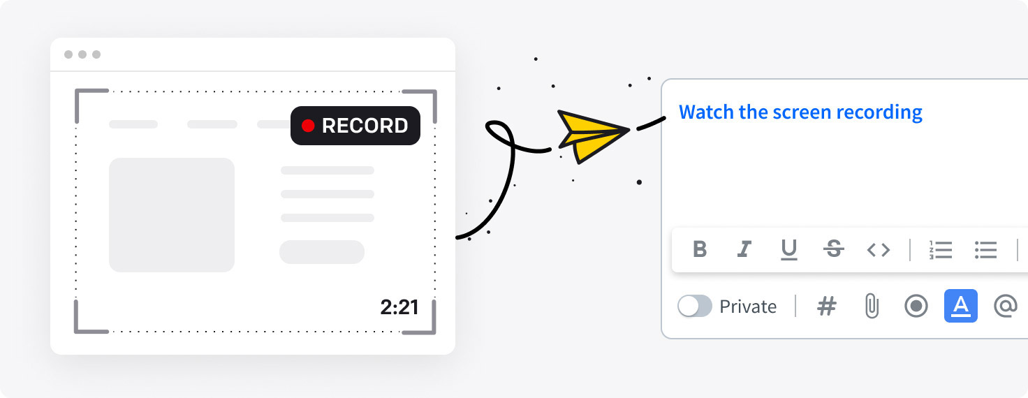 Recording screens in HelpDesk app