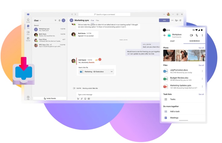 Microsoft Teams dashboard