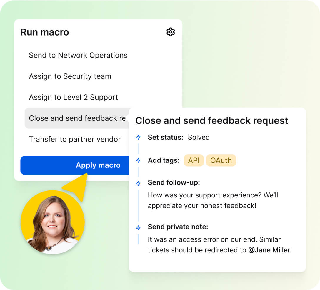 Resolving tickets in HelpDesk