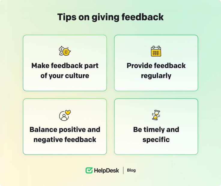 Tips on giving feedback