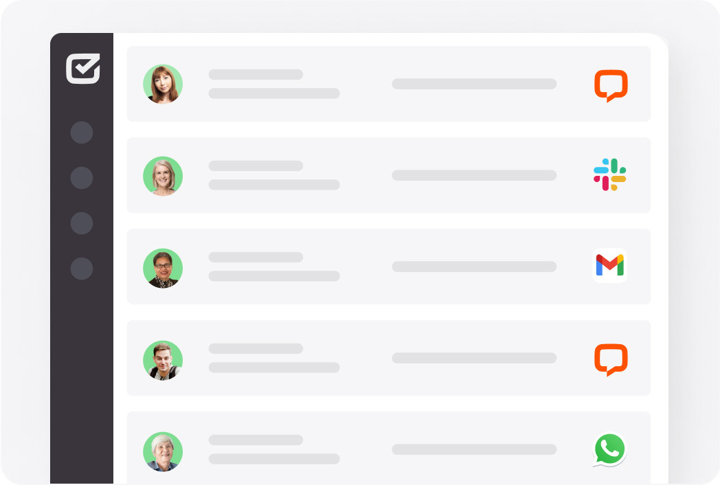 Multiple channels integrated into a single support hub created with HelpDesk and LiveChat