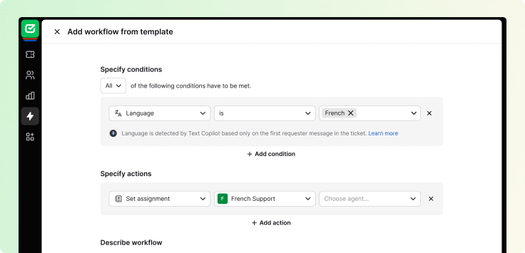  AI language detection in HelpDesk 