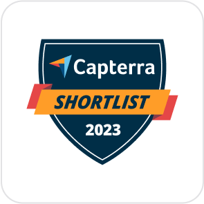 Capterra Shortlist 2023 badge