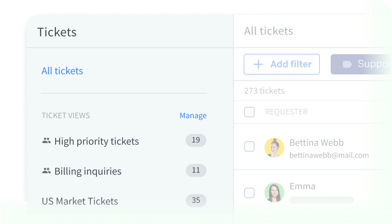 Custom views in HelpDesk