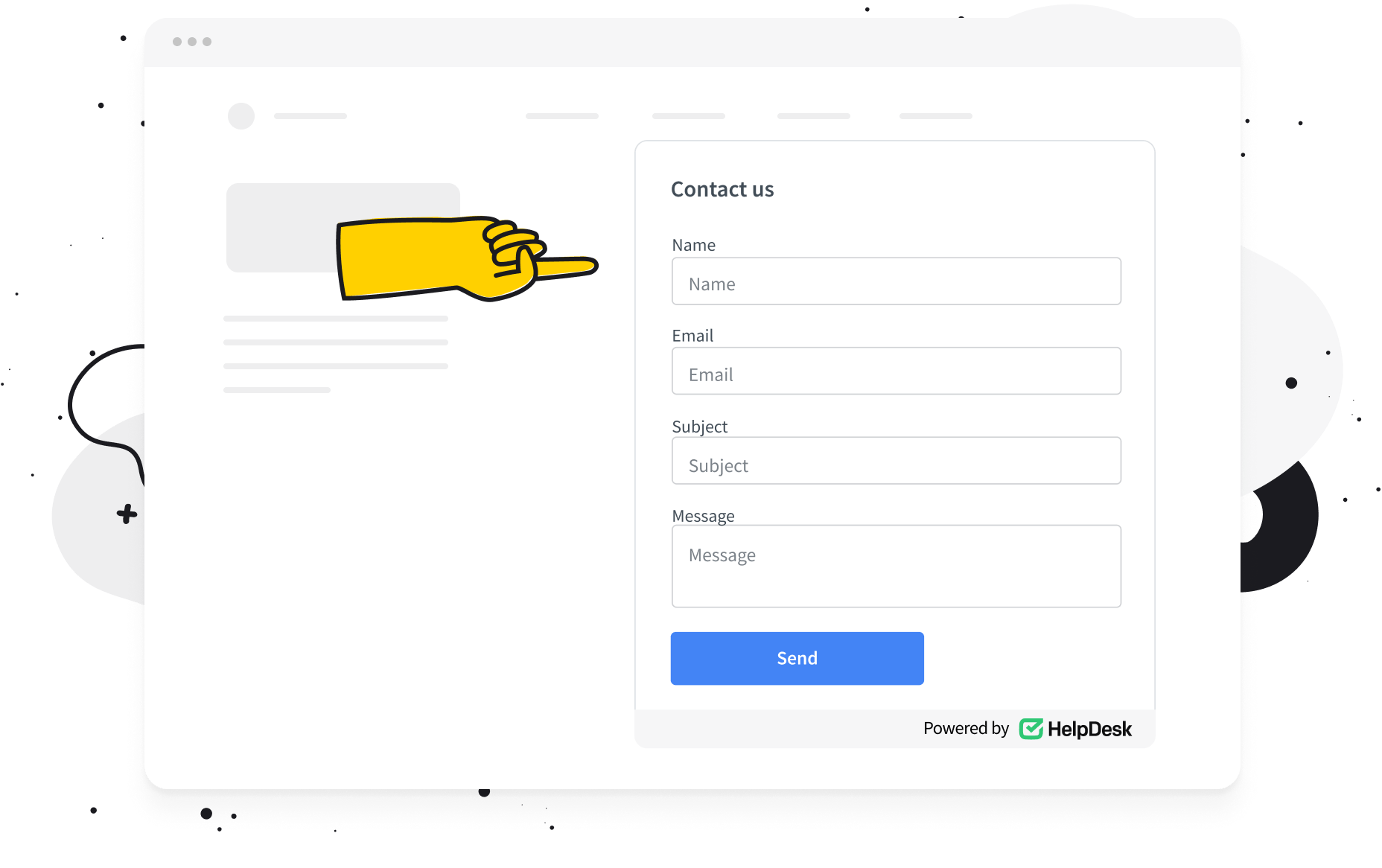 Creating a contact forms in HelpDesk