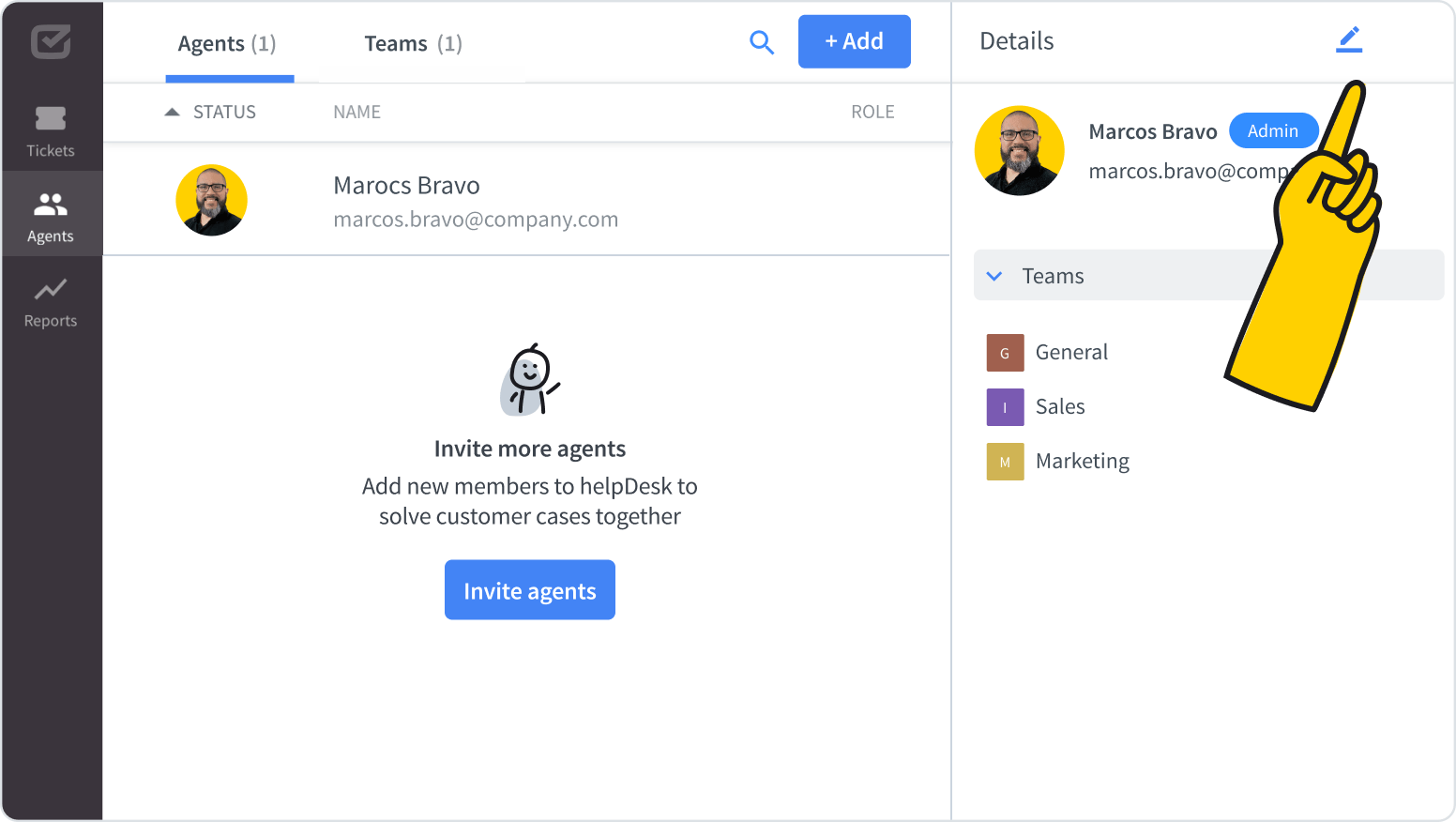 Setting up profile in HelpDesk
