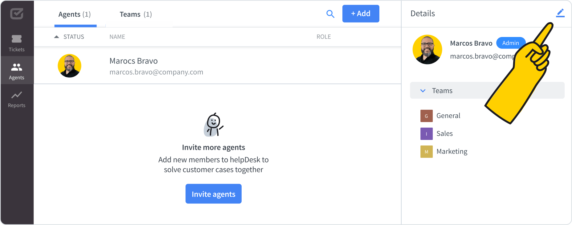 Setting up profile in HelpDesk