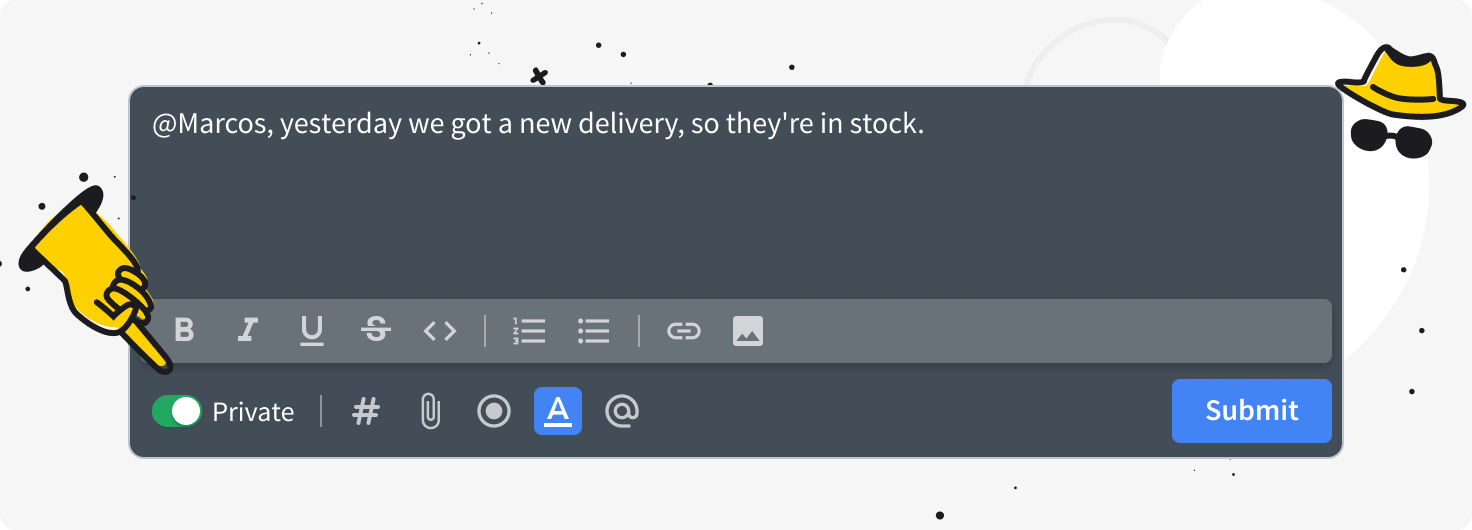 Using private mode in HelpDesk