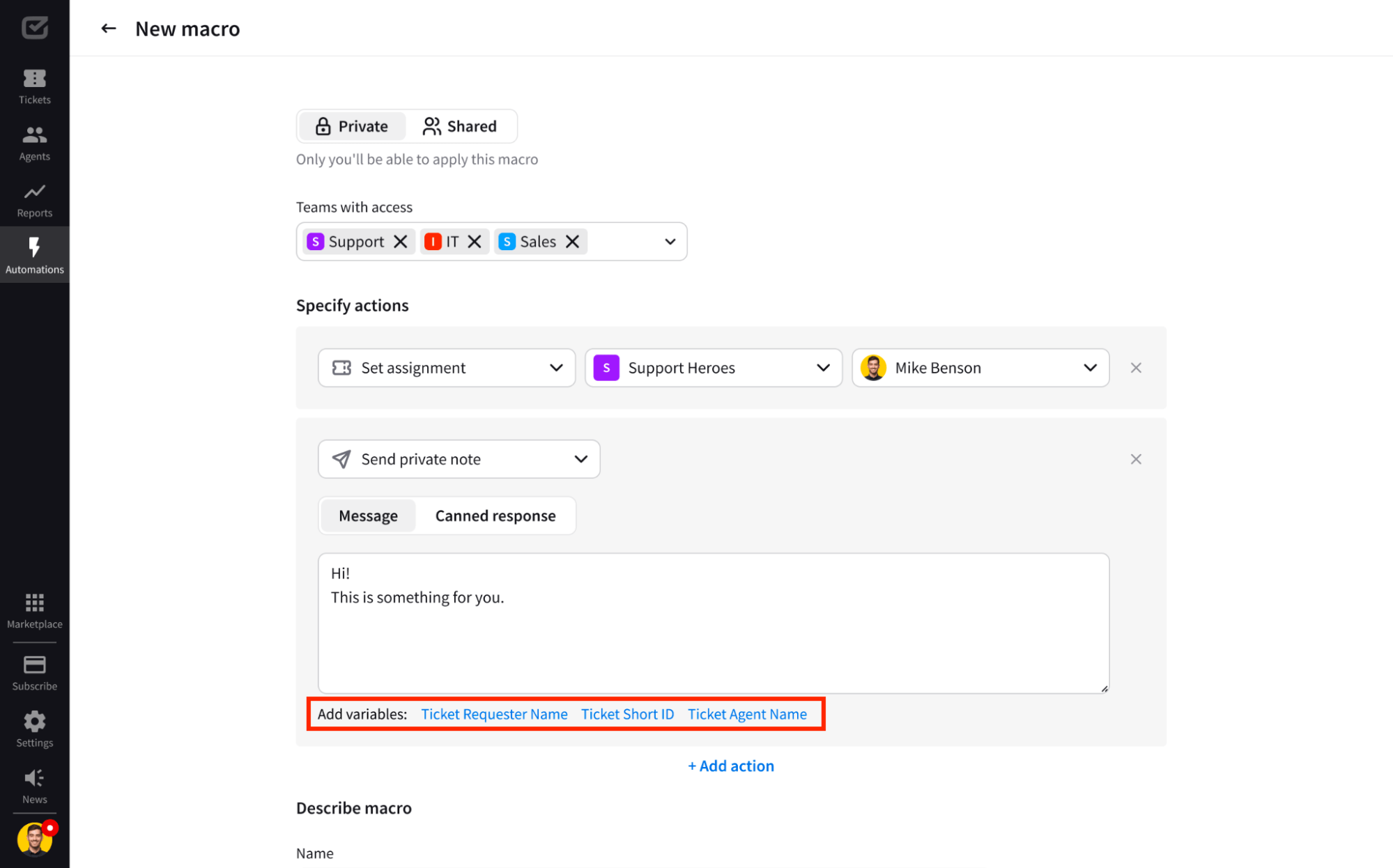 Authorizing Webflow to access the HelpDesk account.