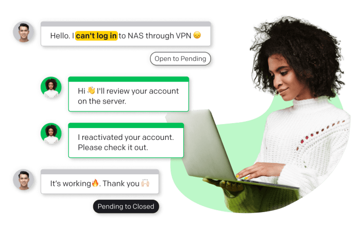 Issue-tracking example in HelpDesk