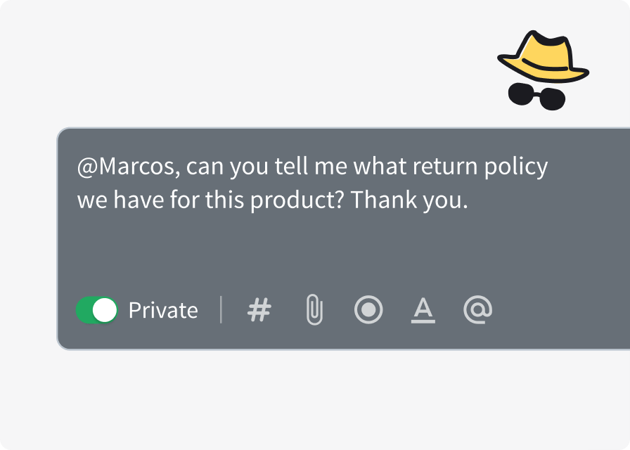 Private mode in HelpDesk