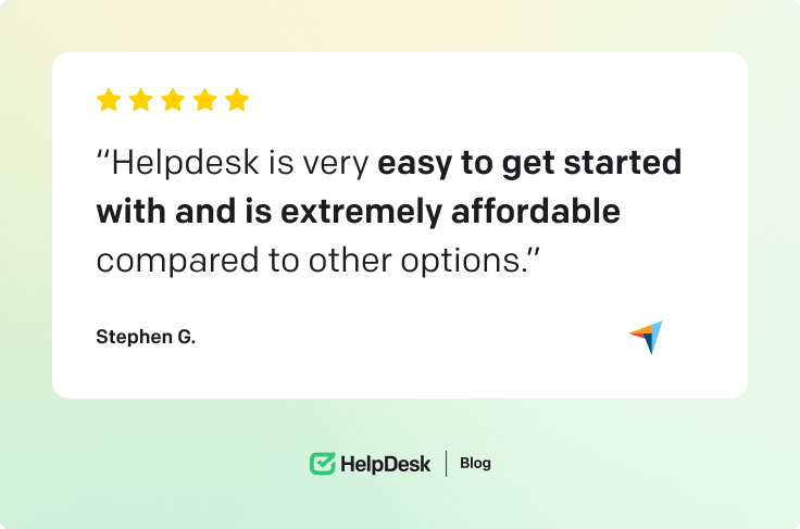HelpDesk review example